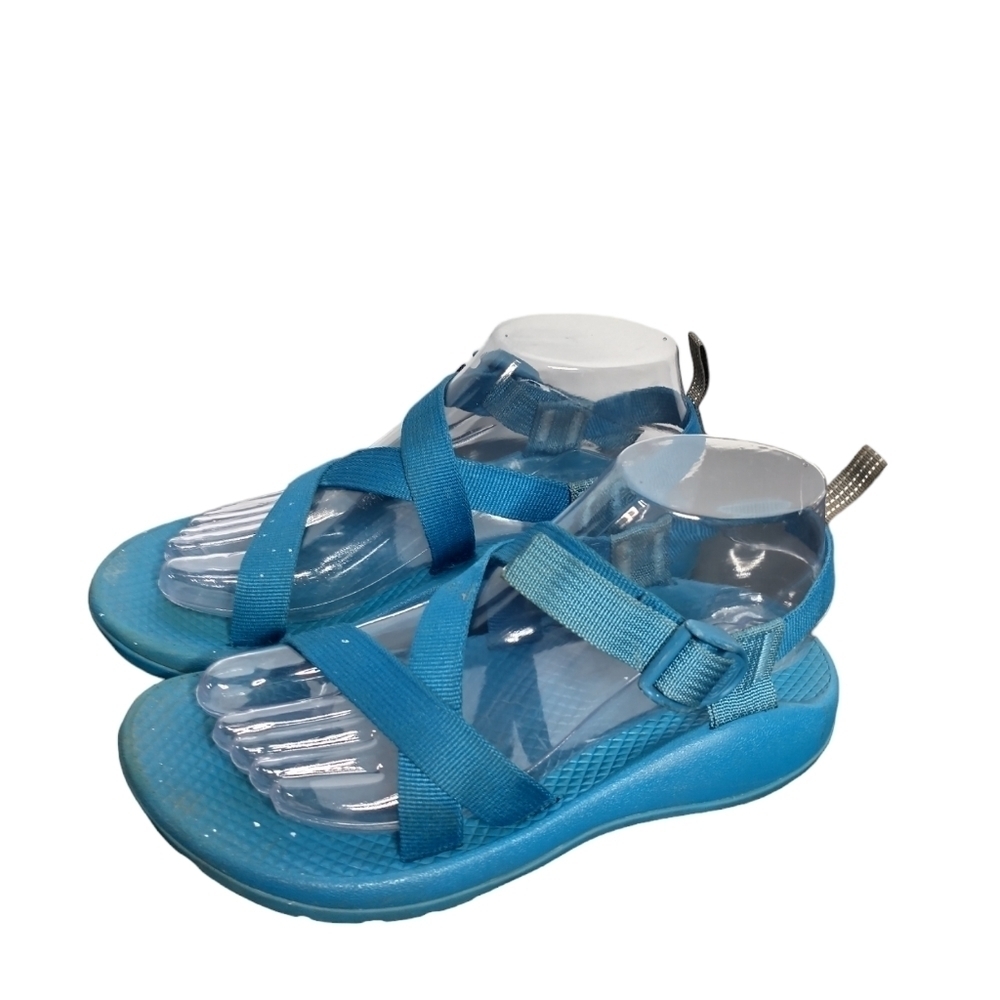 Chaco Women's Blue Nylon Adjustable Hiking Outdoor Sandals, Size 5